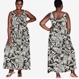 City Chic Trendy Plus Size Printed Maxi Dress size xs/14